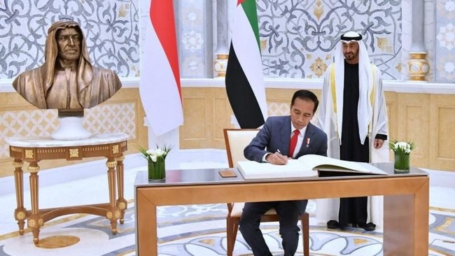 Indonesia dan Uni Emirat Arab telah menandatangani 16 kesepakatan dalam pertemuan bilateral, Minggu (12/1).