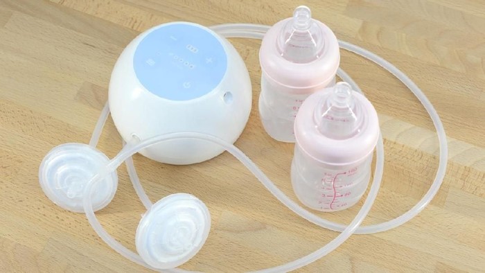 A close up shot of a breast pump