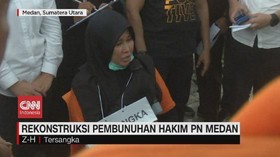 VIDEO: Rekonstruksi Pembunuhan Hakim PN Medan