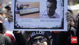 Sempat Adu Mulut, Massa anti-Anies Pindah ke Patung Kuda