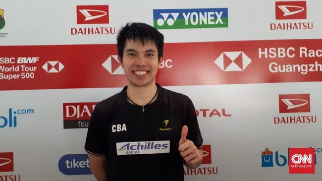 Jones Ralfy Jansen mengaku merasa seperti mudik ketika tampil di Indonesia Masters 2020 di Istora Senayan, Jakarta, Selasa (14/1).