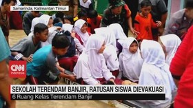 VIDEO: Sekolah Terendam Banjir, Ratusan Siswa Dievakuasi
