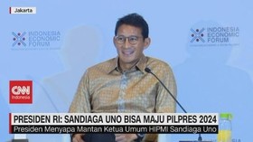 VIDEO - Presiden Jokowi: Sandiaga Uno Bisa Maju Pilpres 2024