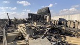 FOTO: Pangkalan AS Berantakan Usai Digempur Iran Serangan rudal Iran pada Rabu (8/1) terhadap pangkalan AS di Ain al-Asad, Irak, mengakibatkan kerusakan cukup berat.