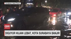 VIDEO: Diguyur Hujan Lebat, Kota Surabaya Banjir