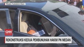 VIDEO: Rekonstruksi Kedua Pembunuhan Hakim PN Medan