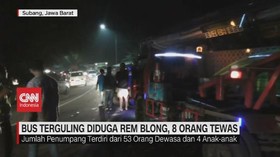 VIDEO: Kecelakaan Maut Bus Terguling di Subang, 8 Orang Tewas