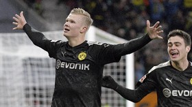 FOTO: 'Bom' Haaland di Dortmund, Debut Langsung Hattrick