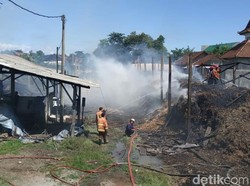 Pabrik Gula Merah Tradisional di Tulungagung Ludes Terbakar
