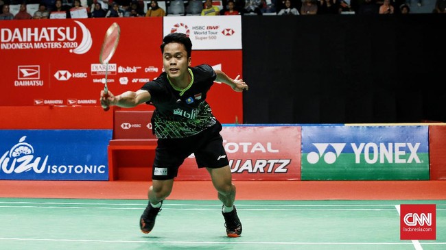 Tunggal putra Indonesia Anthony Sinisuka Ginting tersingkir di fase grup BWF World Tour Finals 2020 usai dikalahkan Chou Tien Chen.