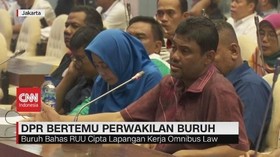 VIDEO: Bertemu DPR, Buruh Bahas Omnibus Law Lapangan Kerja
