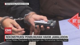 VIDEO: Rekonstruksi Pembunuhan Hakim PN Medan Jamaluddin