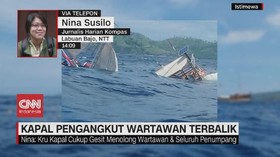 VIDEO: Kapal Pengangkut Wartawan Terbalik di Labuan Bajo