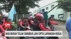 VIDEO: Tolak Omnibus Law, Buruh Sweeping Kawasan Industri