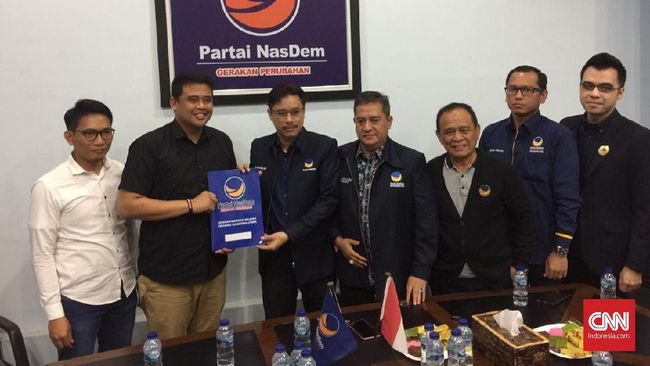 Bobby Nasution Daftar Bakal Calon Wali Kota Medan ke NasDem Mantu Presiden Jokowi, Bobby Nasution mendaftar ke Partai NasDem untuk maju sebagai bakal calon Wali Kota Medan, Rabu (22/1).
