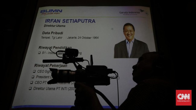 Dirut Garuda Indonesia yang baru Irfan Setiaputra mendapatkan beberapa tugas dari Menteri BUMN Erick Thohir.