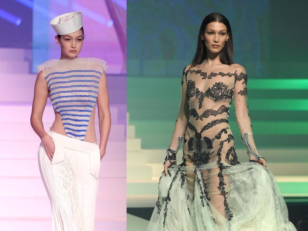 Penampilan Seksi Gigi dan Bella Hadid di Paris Fashion Week Penampilan Seksi Gigi dan Bella Hadid di Paris Fashion Week