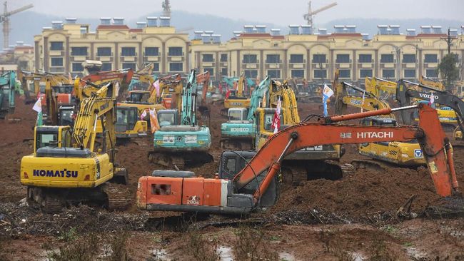 Pemerintah China membuat rumah sakit khusus untuk menangani virus corona yang sedang mewabah di Wuhan.