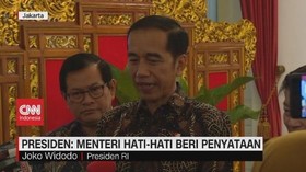 VIDEO - Presiden: Menteri Hati-Hati Beri Penyataan