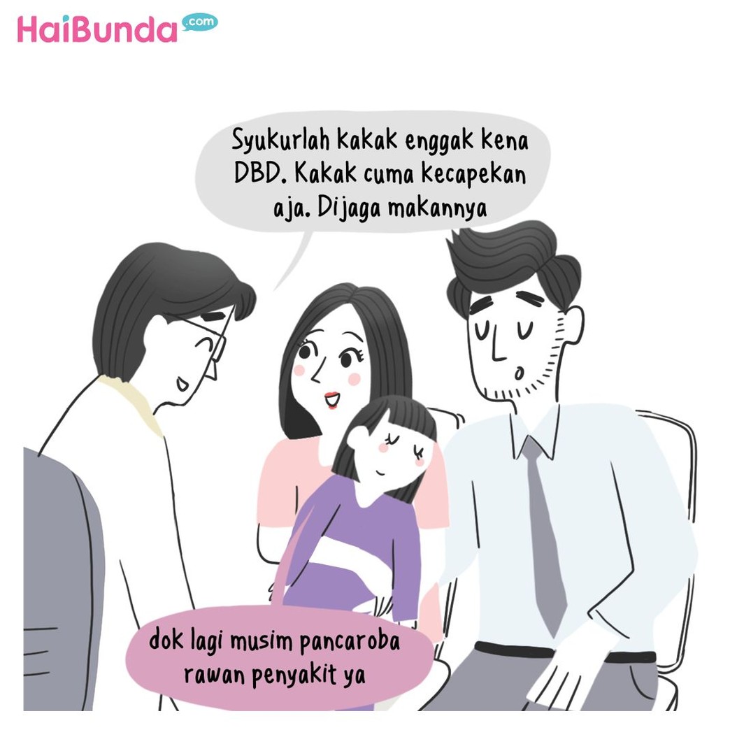 Bunda di komik ini sedih bukan main ketika kakak sakit. Bunda juga merasa hal serupa ketika si kecil sakit? Share yuk apa aja kesedihan Bunda ketika anak sakit.