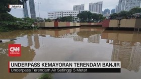 VIDEO: Underpass Kemayoran Terendam Banjir Setinggi 5 Meter