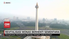 VIDEO: Revitalisasi Monas Berhenti Sementara