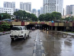 Banjir Surut, Underpass Kemayoran Bisa Dilalui Kendaraan