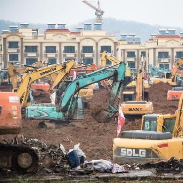 Virus Corona Mewabah, Wuhan Bangun Rumah Sakit Dalam Waktu 6 Hari