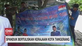 VIDEO: Heboh Spanduk Bertuliskan Kerajaan Kota Tangerang