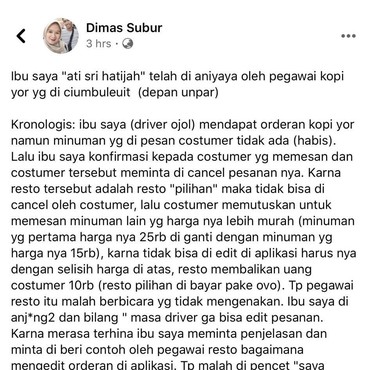 Viral Driver Ojol Dianiaya Pegawai Kedai Kopi sampai Berdarah