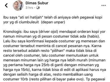 Viral Driver Ojol Dianiaya Pegawai Kedai Kopi sampai Berdarah