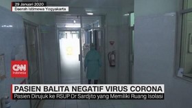 VIDEO: Pasien Balita Asal Tiongkok Negatif Virus Corona