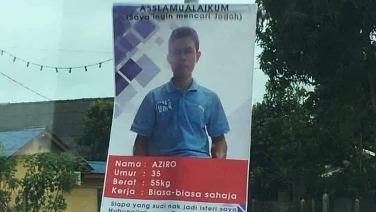 Seorang pria mencari jodoh lewat iklan. Ia jadi viral gara-gara memasang iklannya bukan di media sosial melainkan di tiang listrik, Bunda.