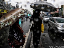 BMKG: Waspada Potensi Hujan Disertai Kilat di Jaksel-Jaktim-Jakbar Sore Ini