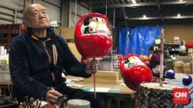FOTO: Wujud Daruma, Boneka Keberuntungan dari Jepang