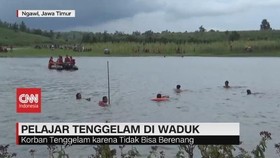 VIDEO: Latihan Berenang, Pelajar Tewas Tenggelam di Waduk