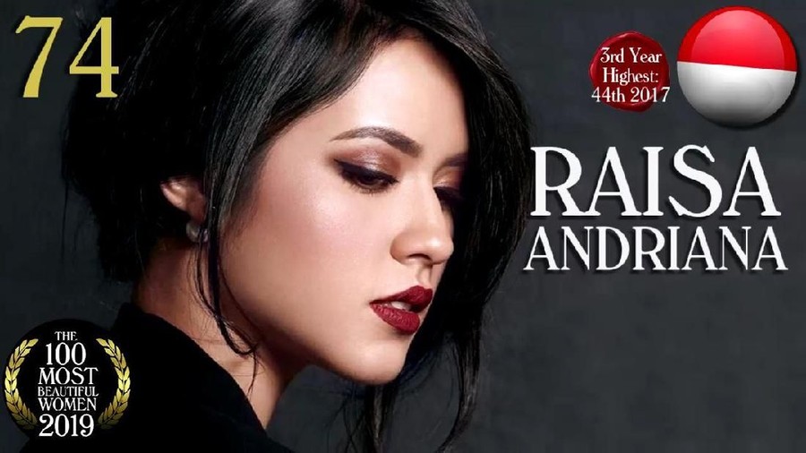 Raisa Andriana masuk dalam list wanita tercantik dalam versi Top Beauty World. Ada 100 public figure yang masuk dalam kategori ini.
