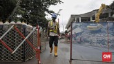 FOTO : Gedung Dibongkar, Revitalisasi TIM Dimulai Gedung Graha Bhakti Budaya di kawasan Taman Ismail Marzuki mulai dibongkar untuk proyek revitalisasi kawasan kesenian tersebut.
