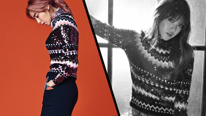 Pilih Mana: Uee After School & Lee Sung Kyung Dengan Sweater Dior