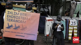 FOTO : Aksi Greenpeace Desak Perjanjian Laut Internasional