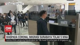 VIDEO: Waspada Corona, Imigrasi Surabaya Tolak 5 WNA