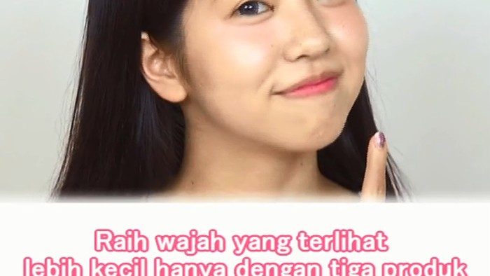 Raih wajah yang terlihat lebih kecil hanya dengan tiga produk