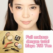 Full makeup dengan total biaya 756 Yen