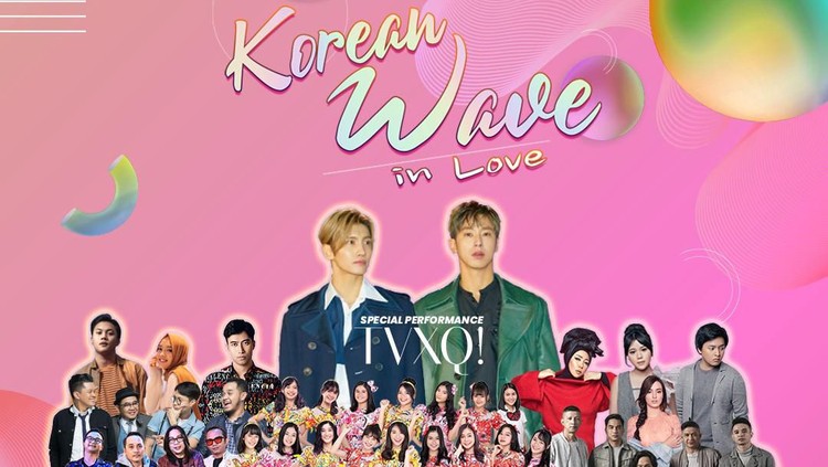 Jangan lewatkan penampilan dari grup asal Korea Selatan TVXQ dan sejumlah musisi Indonesia dalam Korean Wave in Love di Trans Studio Cibubur malam ini.