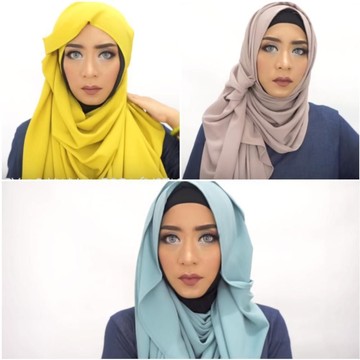 3 Tutorial Hijab Syar'i Fashionable dengan Pashmina
