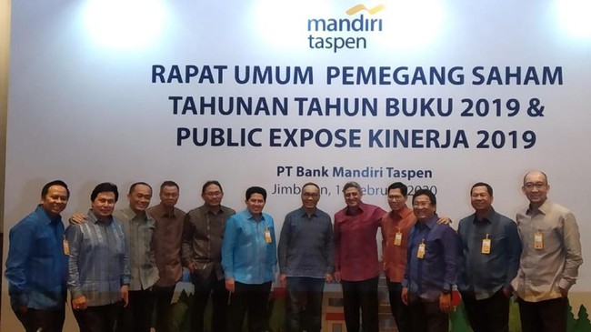PT Bank Mandiri Taspen meraih laba Rp456 miliar pada 2019 dan berkomitmen mengembangkan bisnis perseroan pada tahun ini.