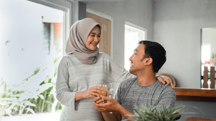 Ilustrasi rumah tangga atau pasangan muslim