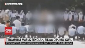 VIDEO: Terlambat Masuk Sekolah, Siswa Dipukul Guru