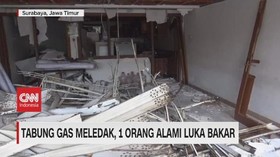 VIDEO: Tabung Gas Meledak, 1 Orang Alami Luka Bakar