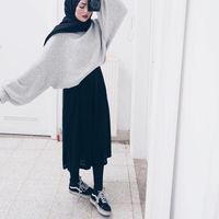 midi skirt untuk hijab